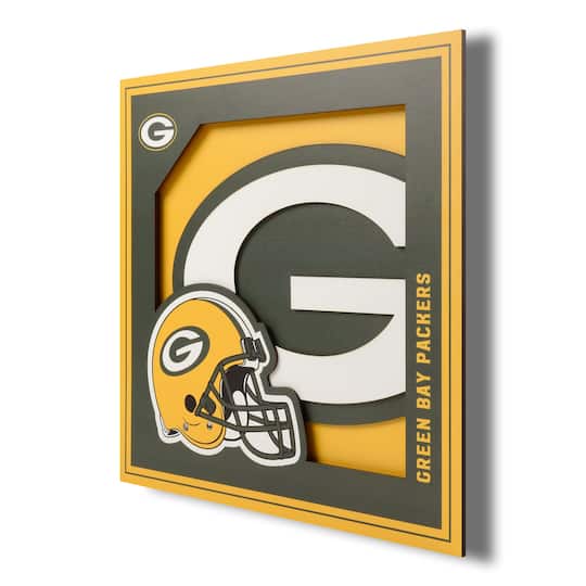 NFL 3D Logo Series Wall Art By Youthefan in Green Bay Packers | 12" x 12" | Michaels®